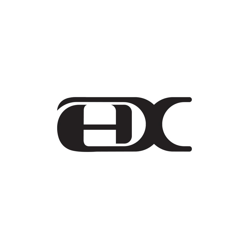 Alphabet Initials logo HX, XH, X and H vector