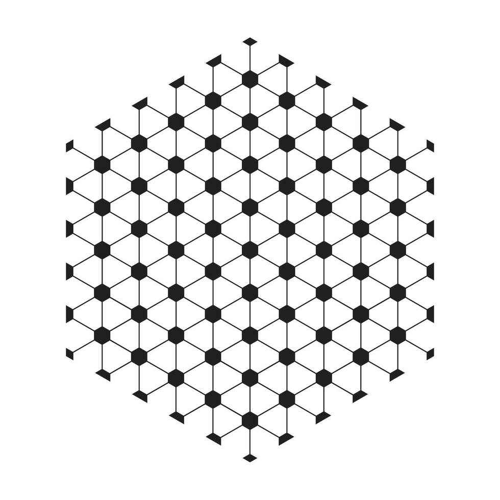 The abstract hexagonal pattern on white background. vector