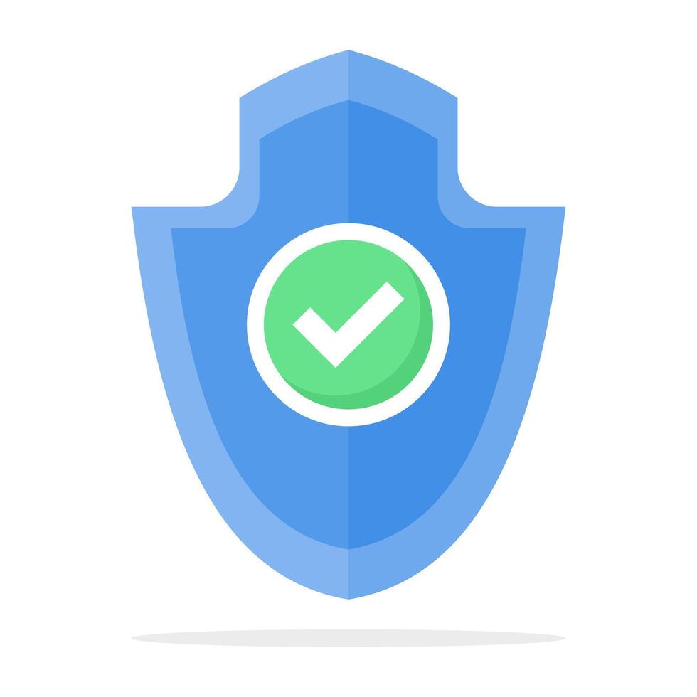 Protection shield concept. Protection, security, guard. Shield, padlock, security shield, security shield with check mark and padlock. Security shield symbol. flat illustration on background. vector