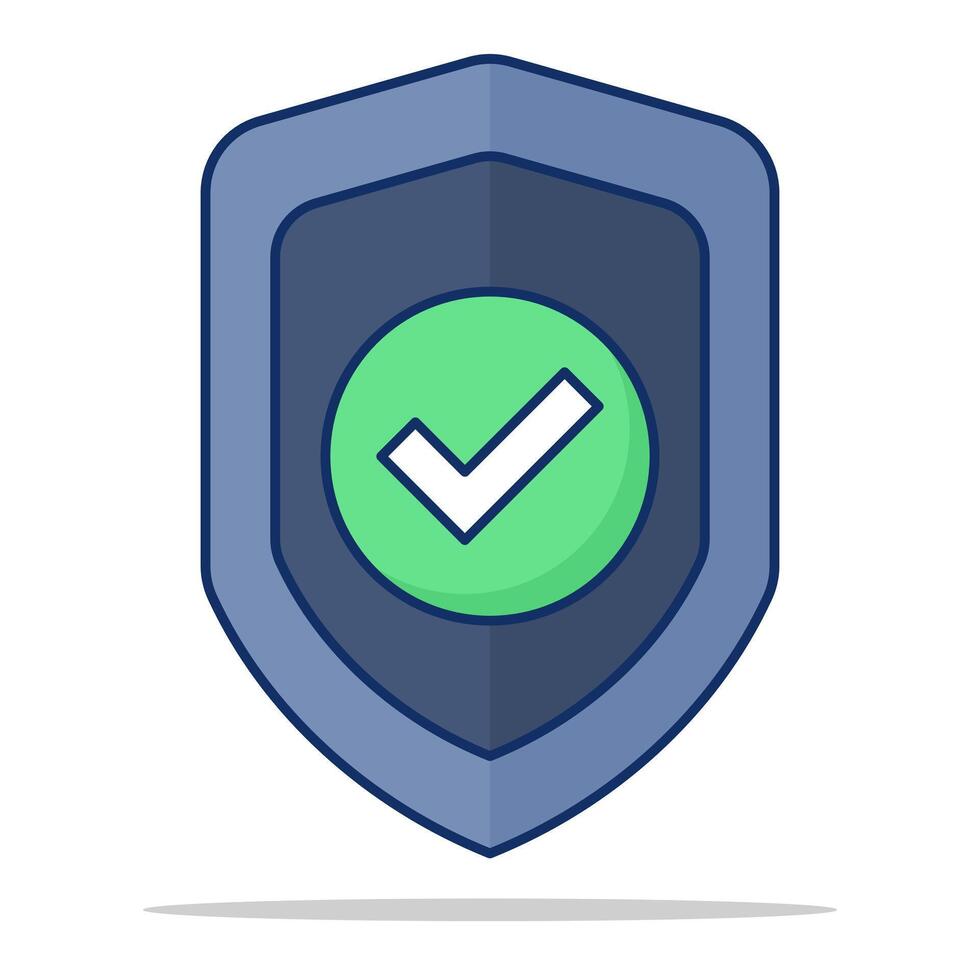 Protection shield concept. Protection, security, guard. Shield, padlock, security shield, security shield with check mark and padlock. Security shield symbol. flat illustration on background. vector