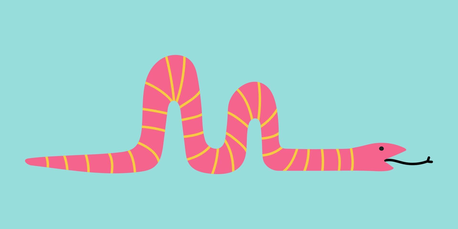 Funny snake illustration for kids design vector