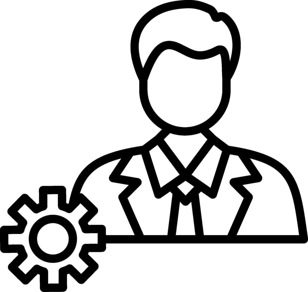Admin Line Icon Design vector