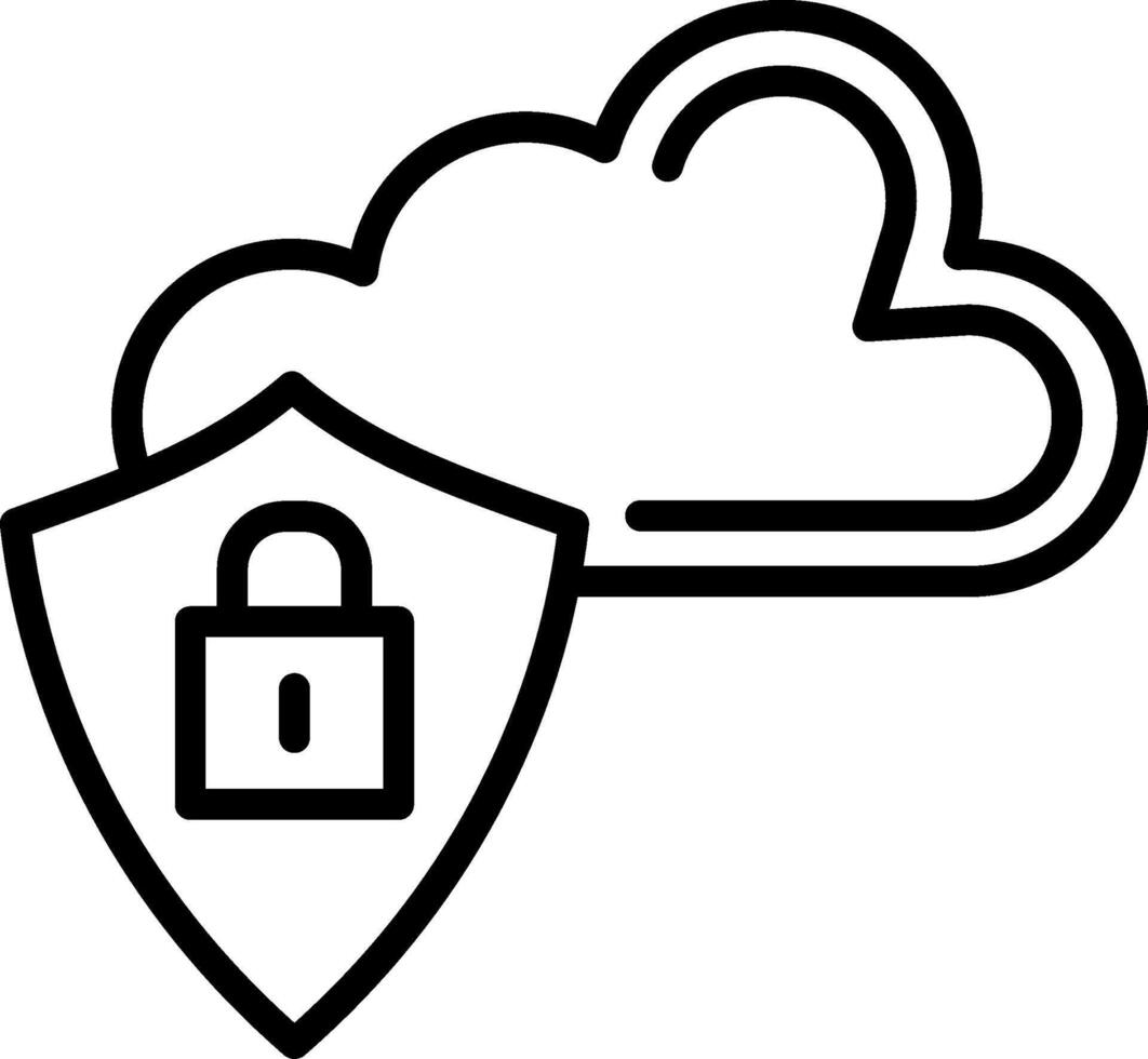 Protection Line Icon Design vector
