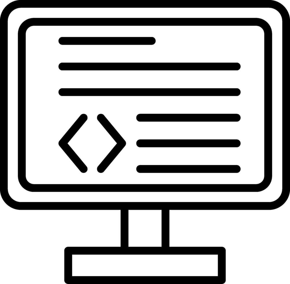 Programming Line Icon Design vector