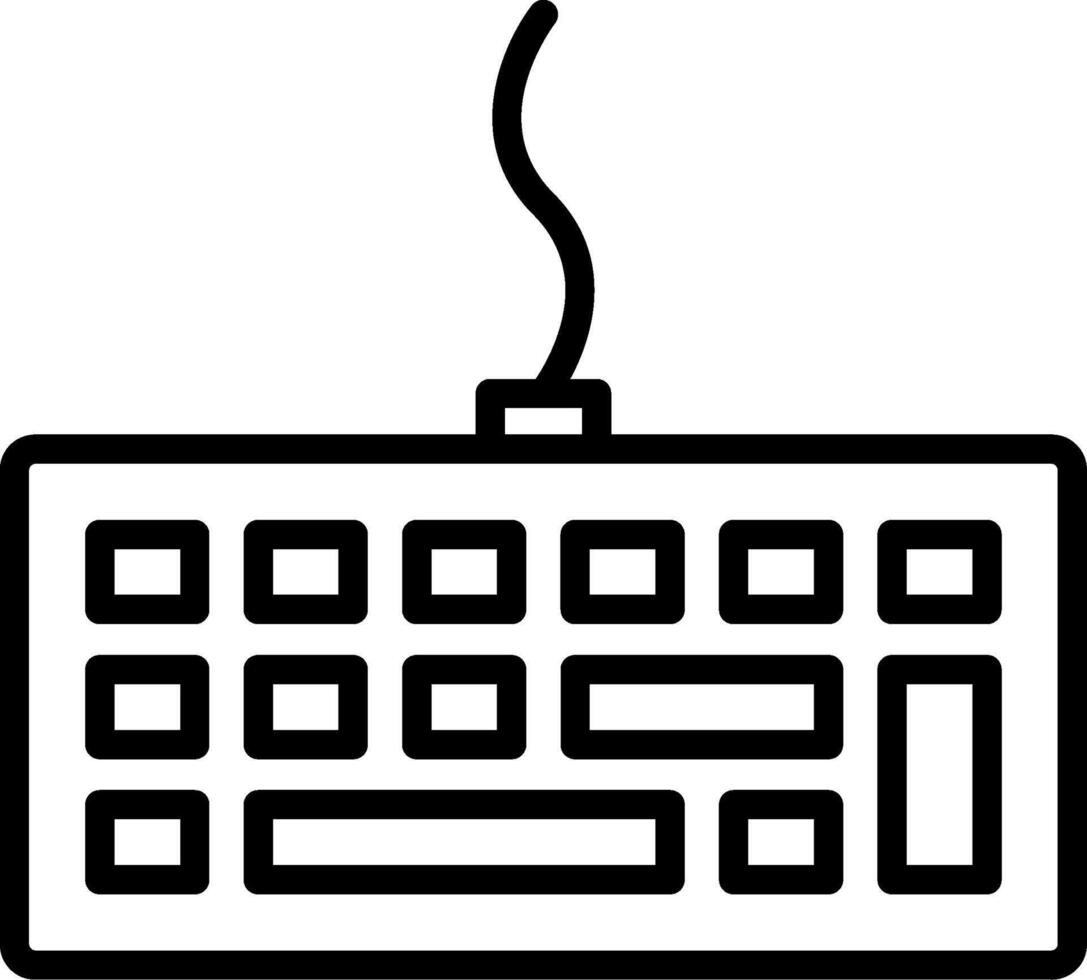 Keyboard Line Icon Design vector