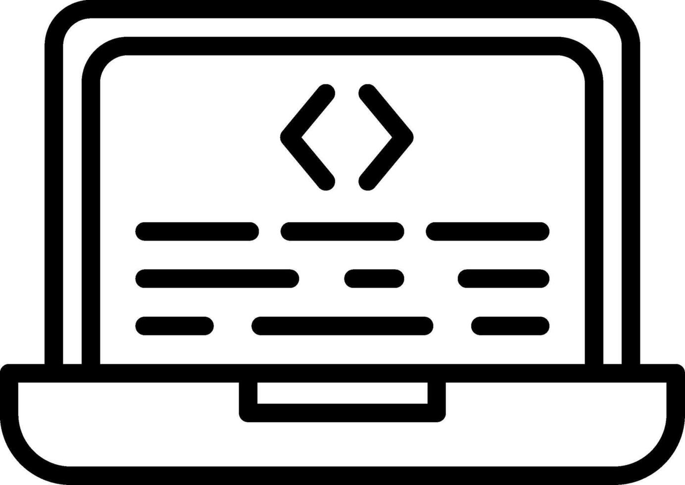 Coding Line Icon Design vector