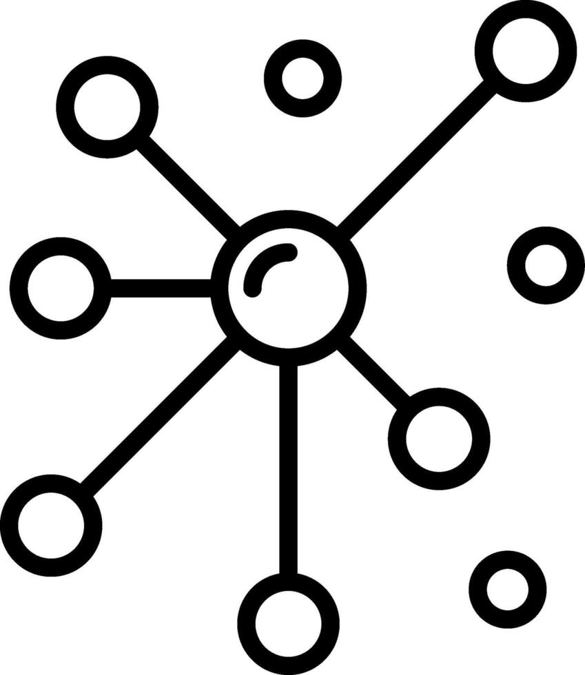 Node Line Icon Design vector
