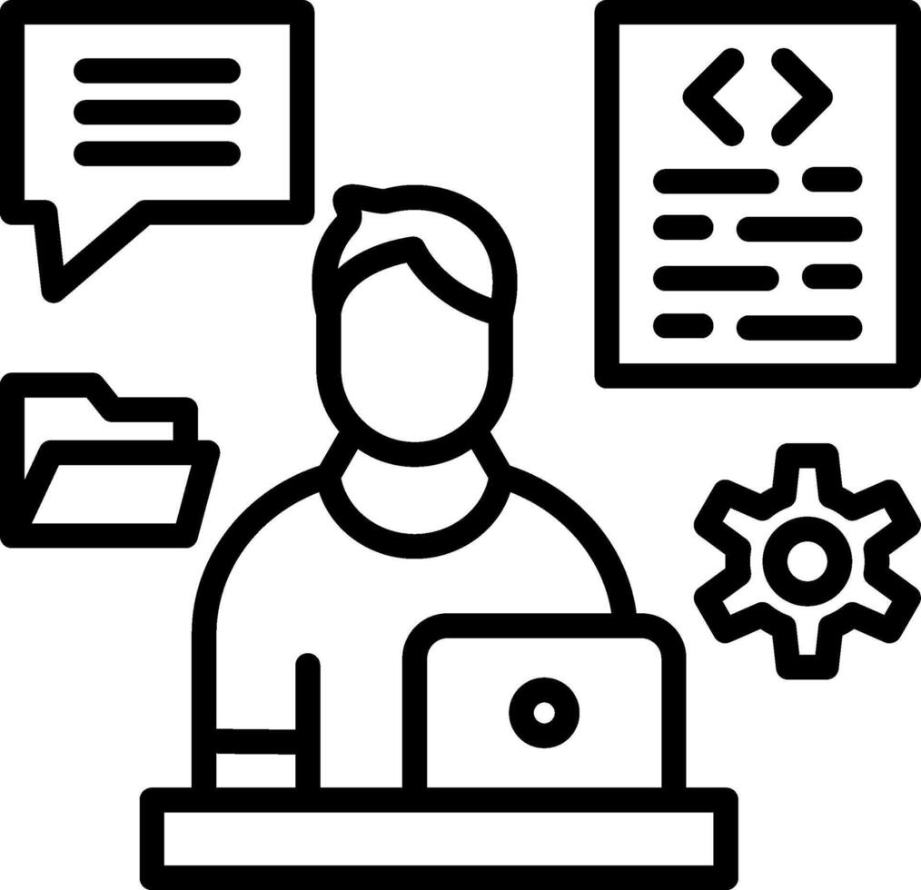 Multitask Line Icon Design vector