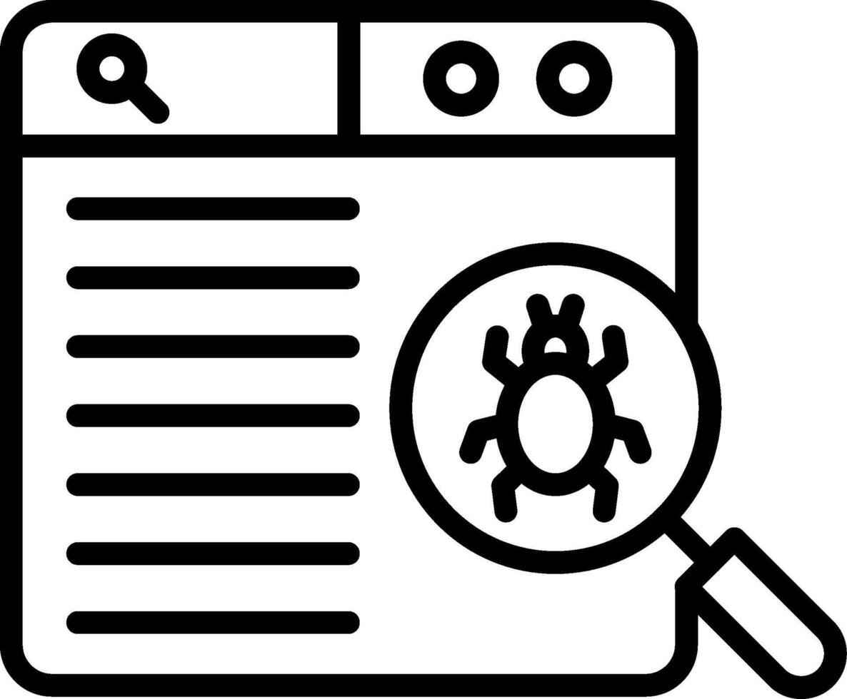 Virus Scan Line Icon Design vector