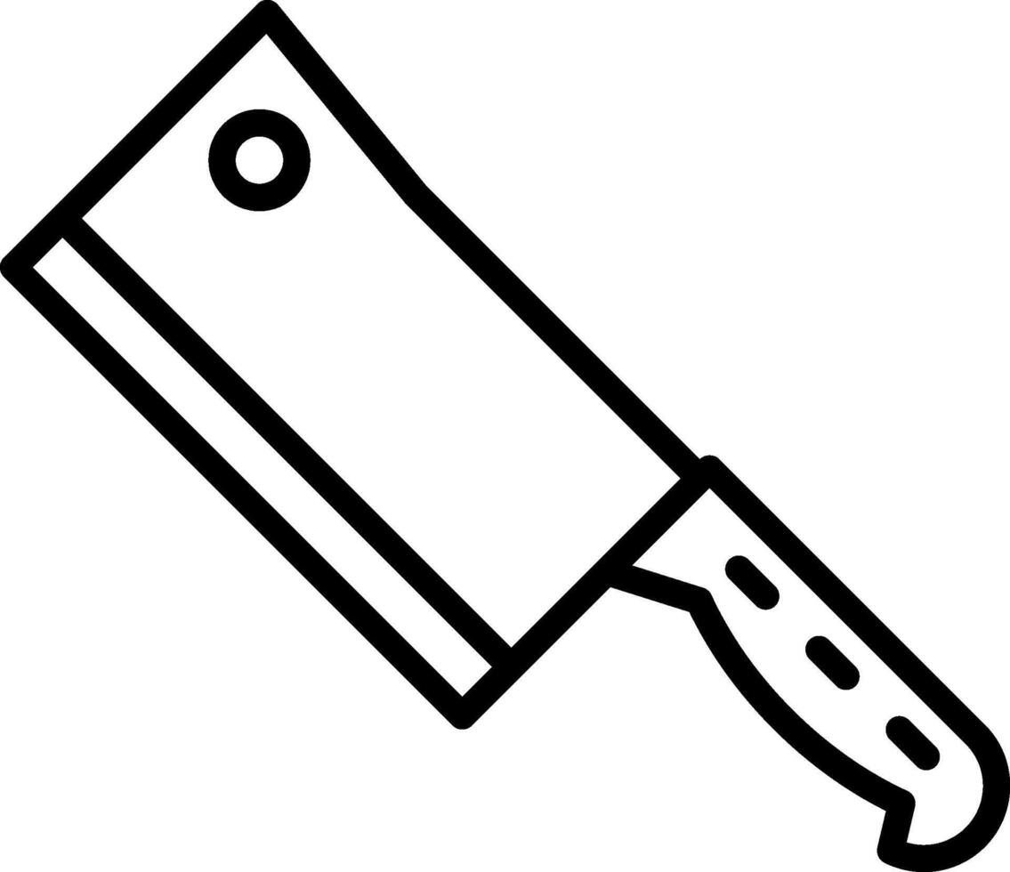 Butcher Knife Line Icon Design vector