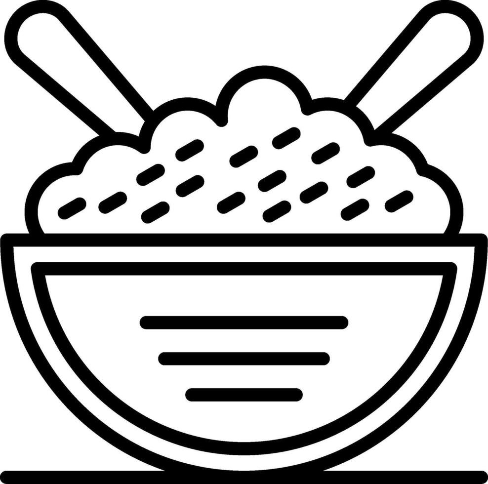 Porridge Line Icon Design vector