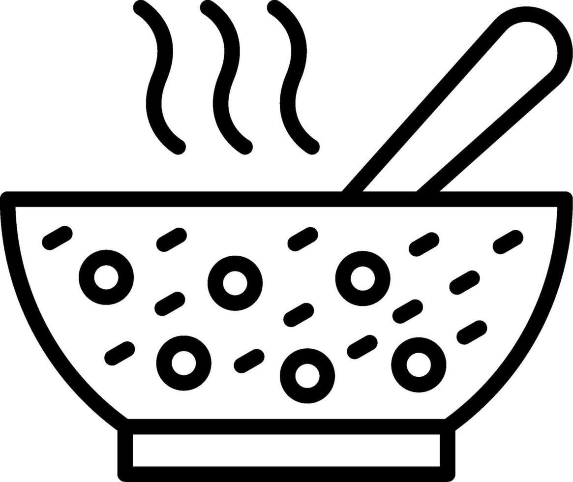 Punch Bowl Line Icon Design vector