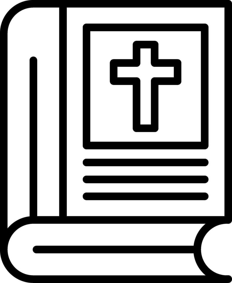 Bible Line Icon Design vector