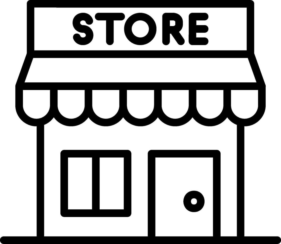 Store Line Icon Design vector