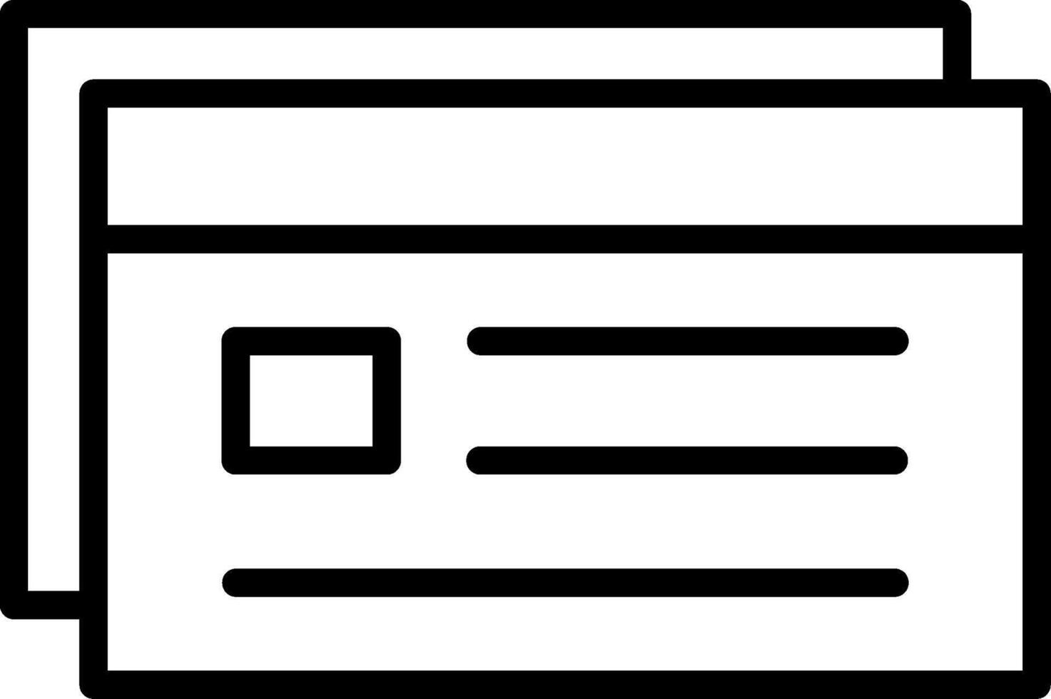 Credit Card Line Icon Design vector