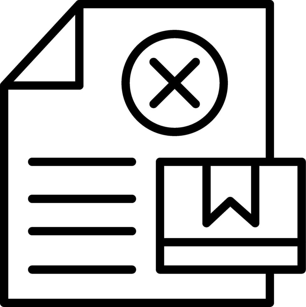 Rejected Line Icon Design vector