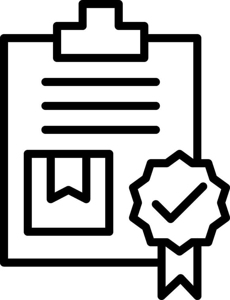 Approved Line Icon Design vector