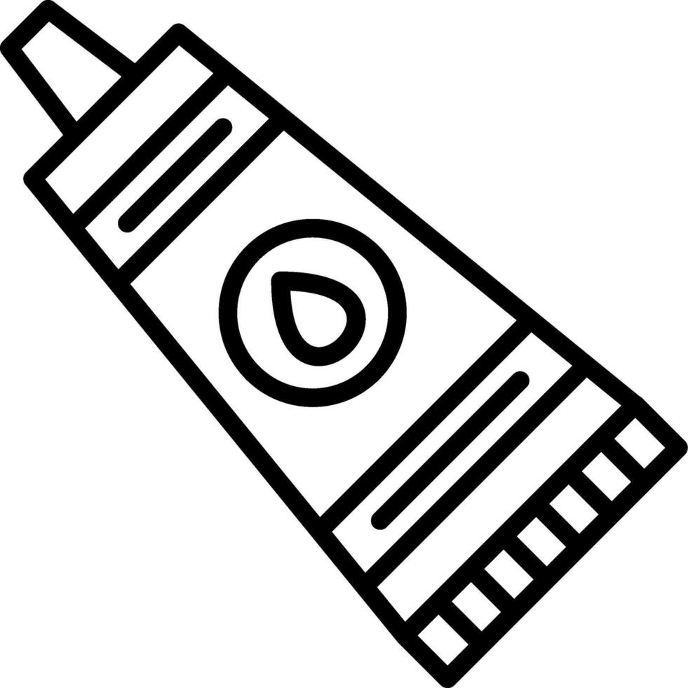 Paint Tube Line Icon Design vector