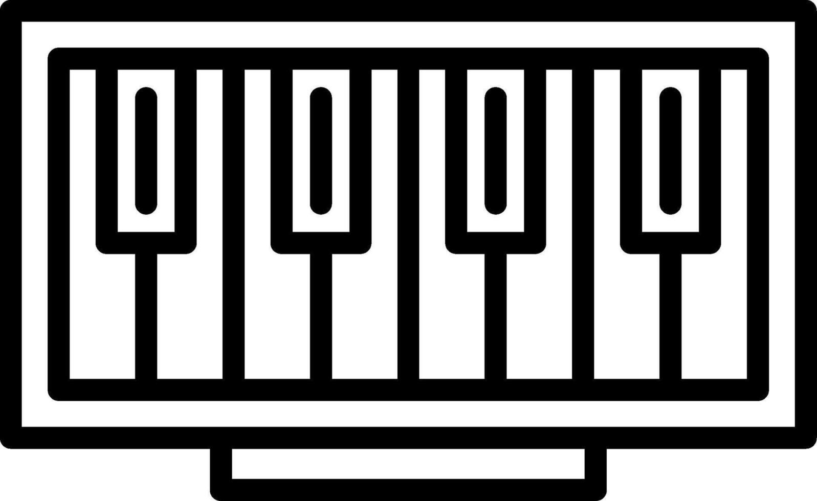 Piano Line Icon Design vector