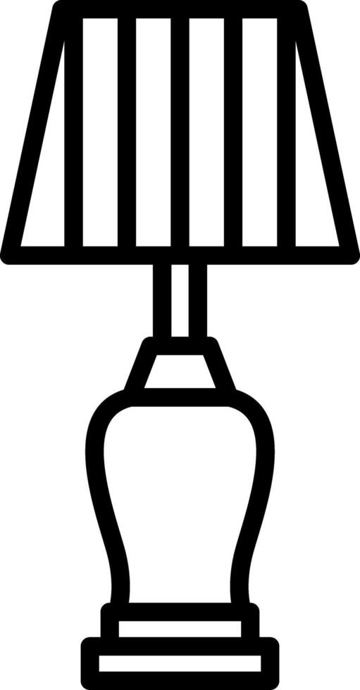 Lamp Line Icon Design vector