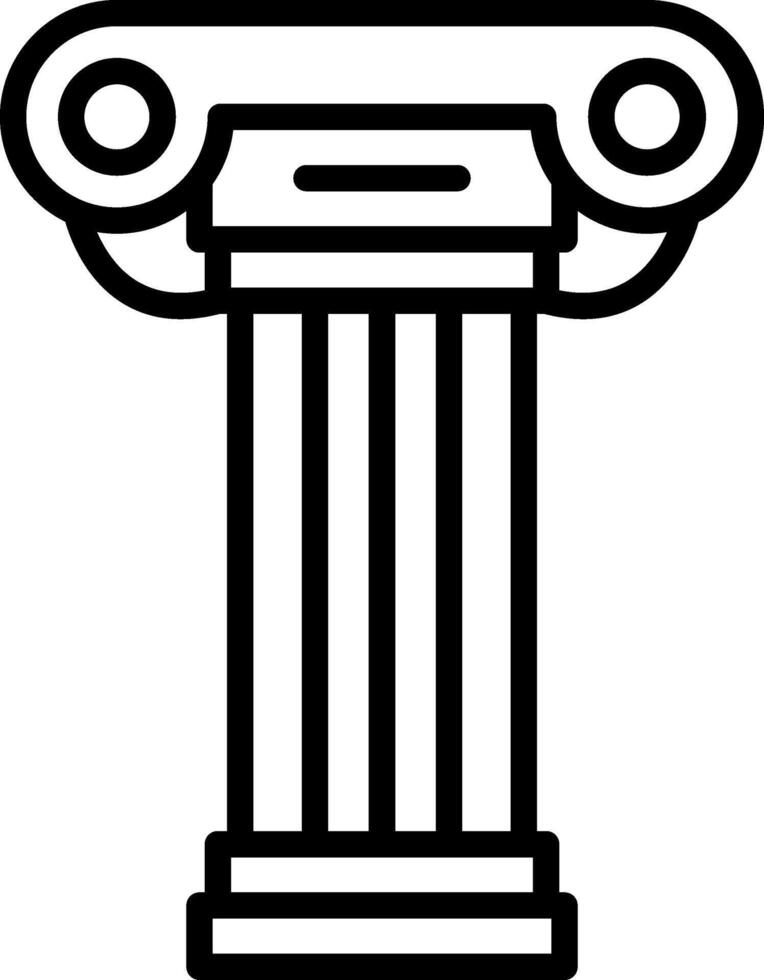 Column Line Icon Design vector