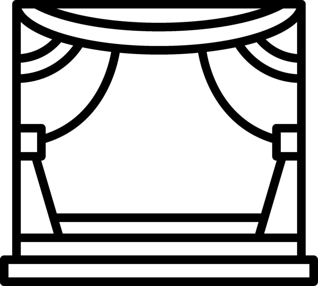 Stage Line Icon Design vector