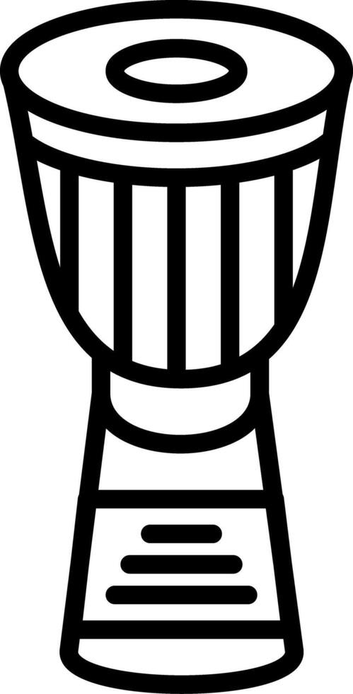 Djembe Line Icon Design vector