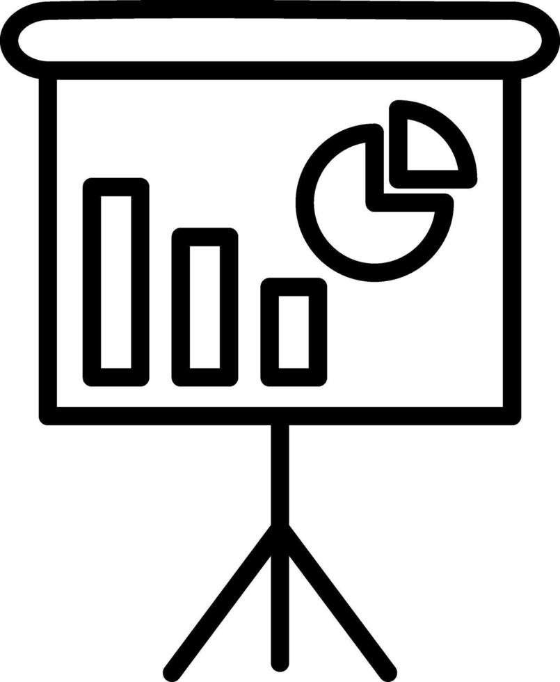 Presentation Line Icon Design vector