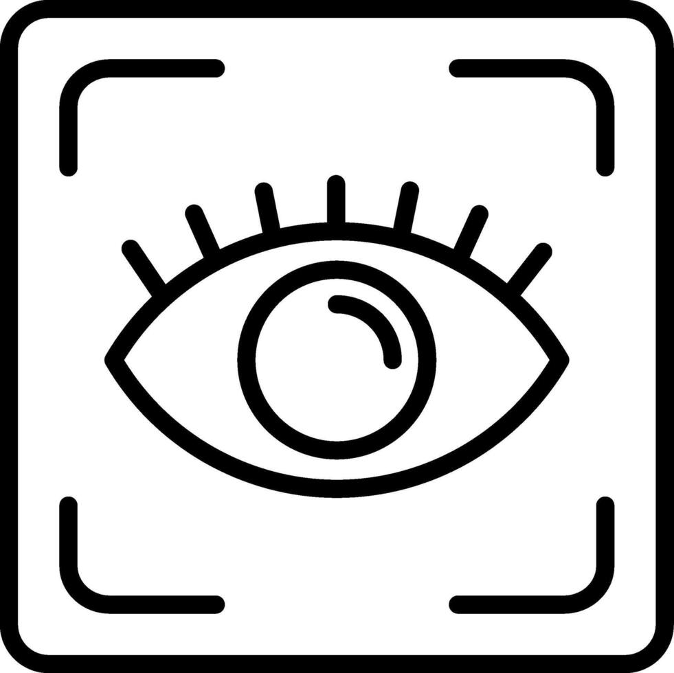 Vision Line Icon Design vector