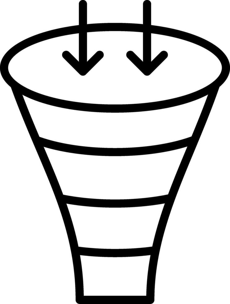 Funnel Line Icon Design vector
