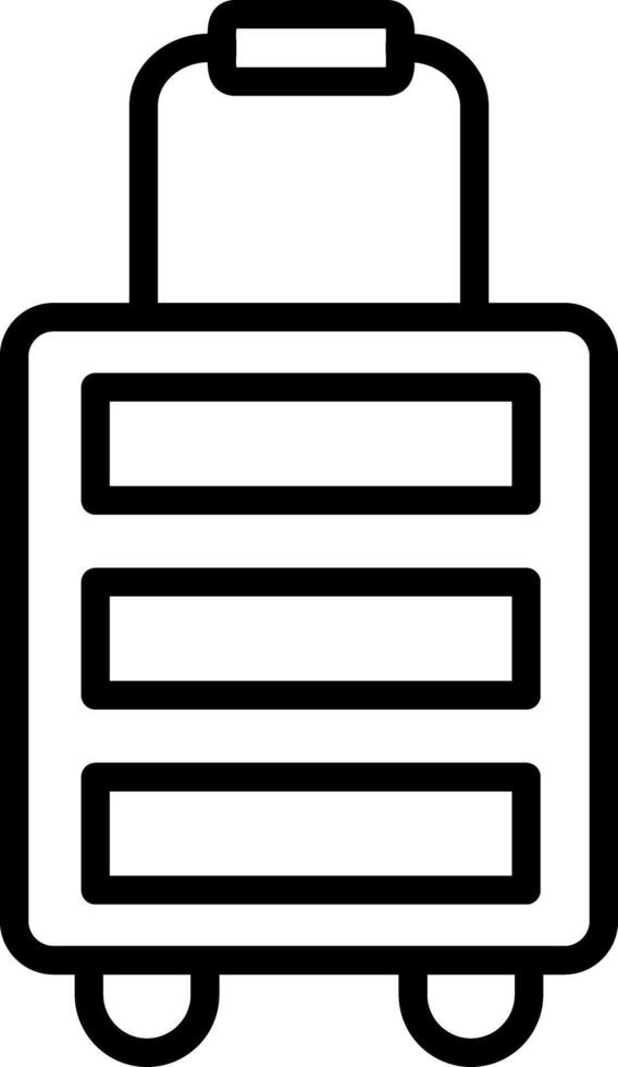 Suitcase Line Icon Design vector