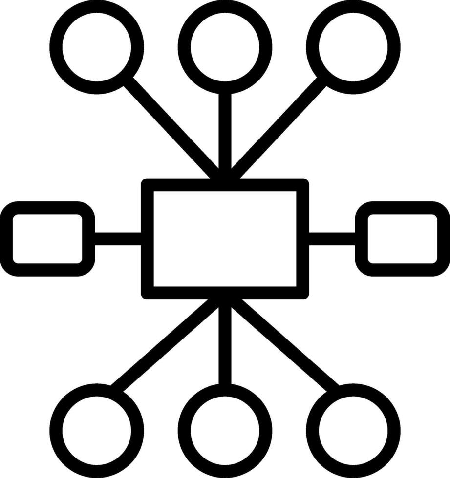 Hierarchy Line Icon Design vector