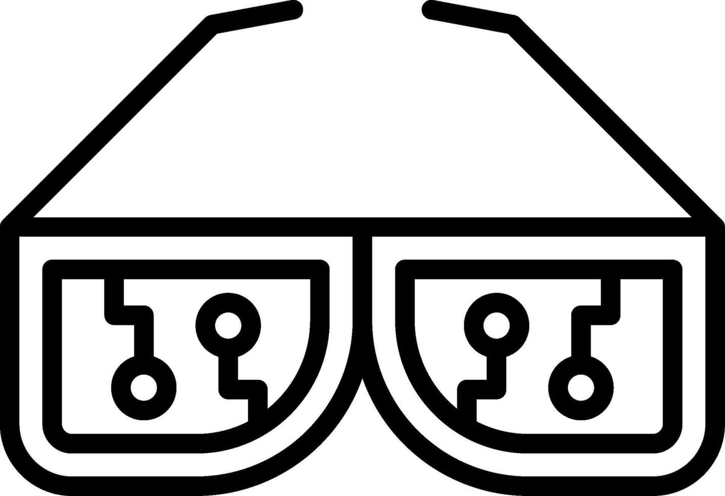 Smart Glasses Line Icon Design vector