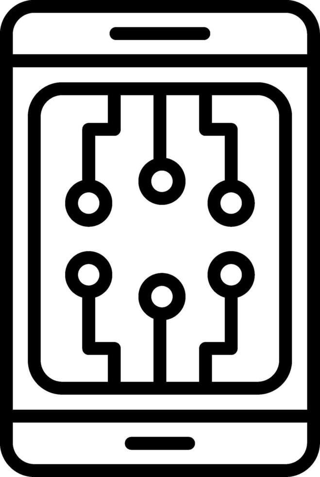 Smartphone Line Icon Design vector