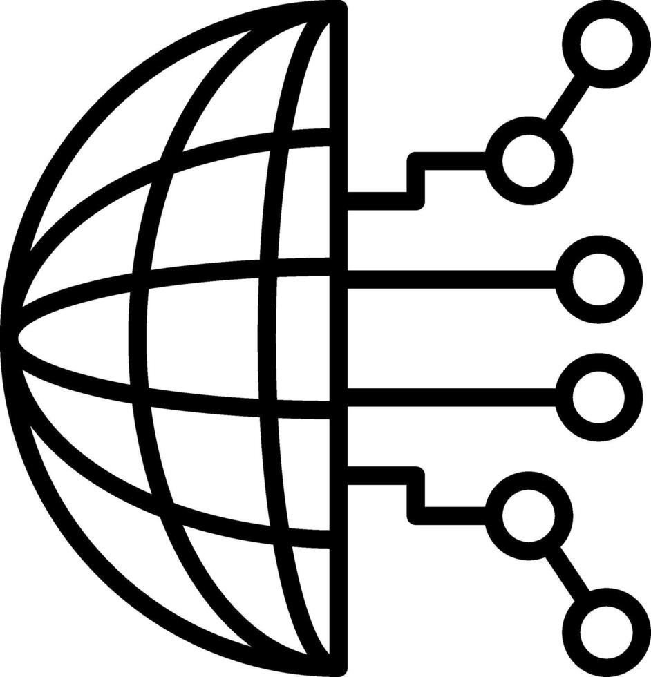 Globalization Line Icon Design vector