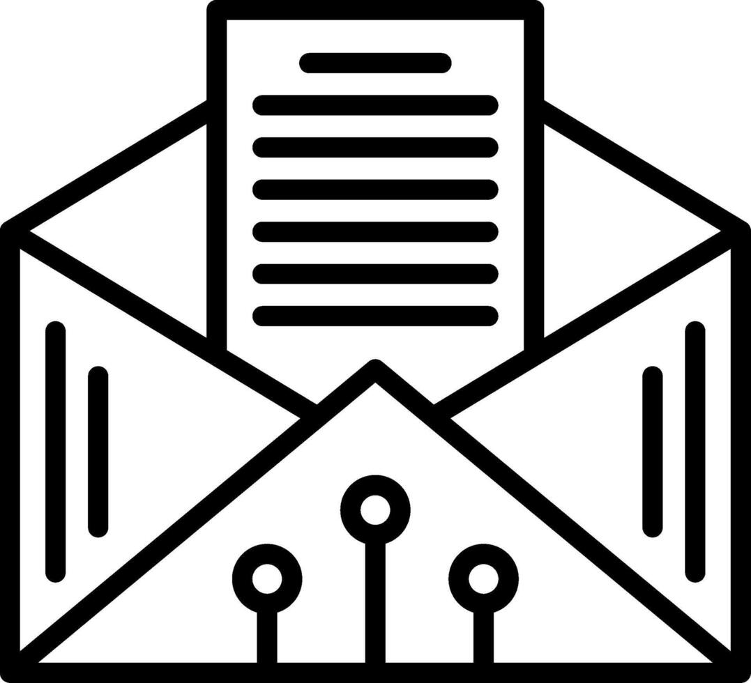 Inbox Line Icon Design vector