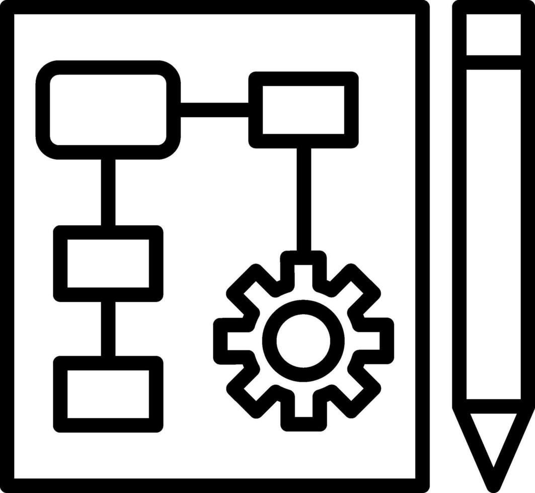 Plan Line Icon Design vector