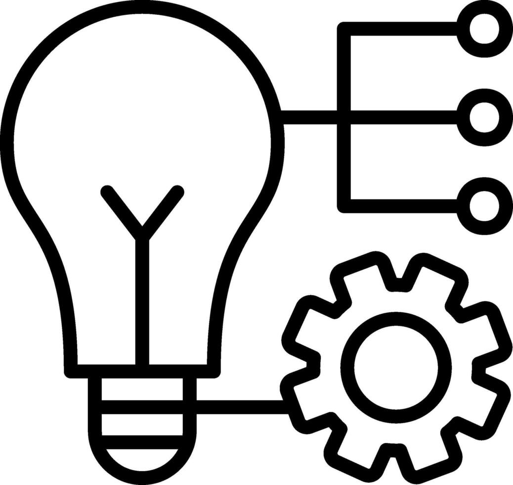 Innovation Line Icon Design vector