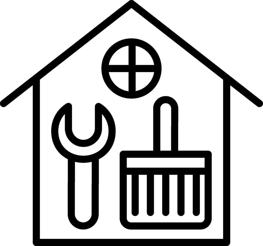 Renovation Line Icon Design vector