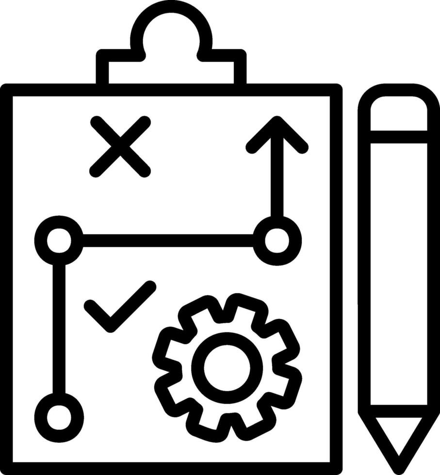 Strategy Line Icon Design vector