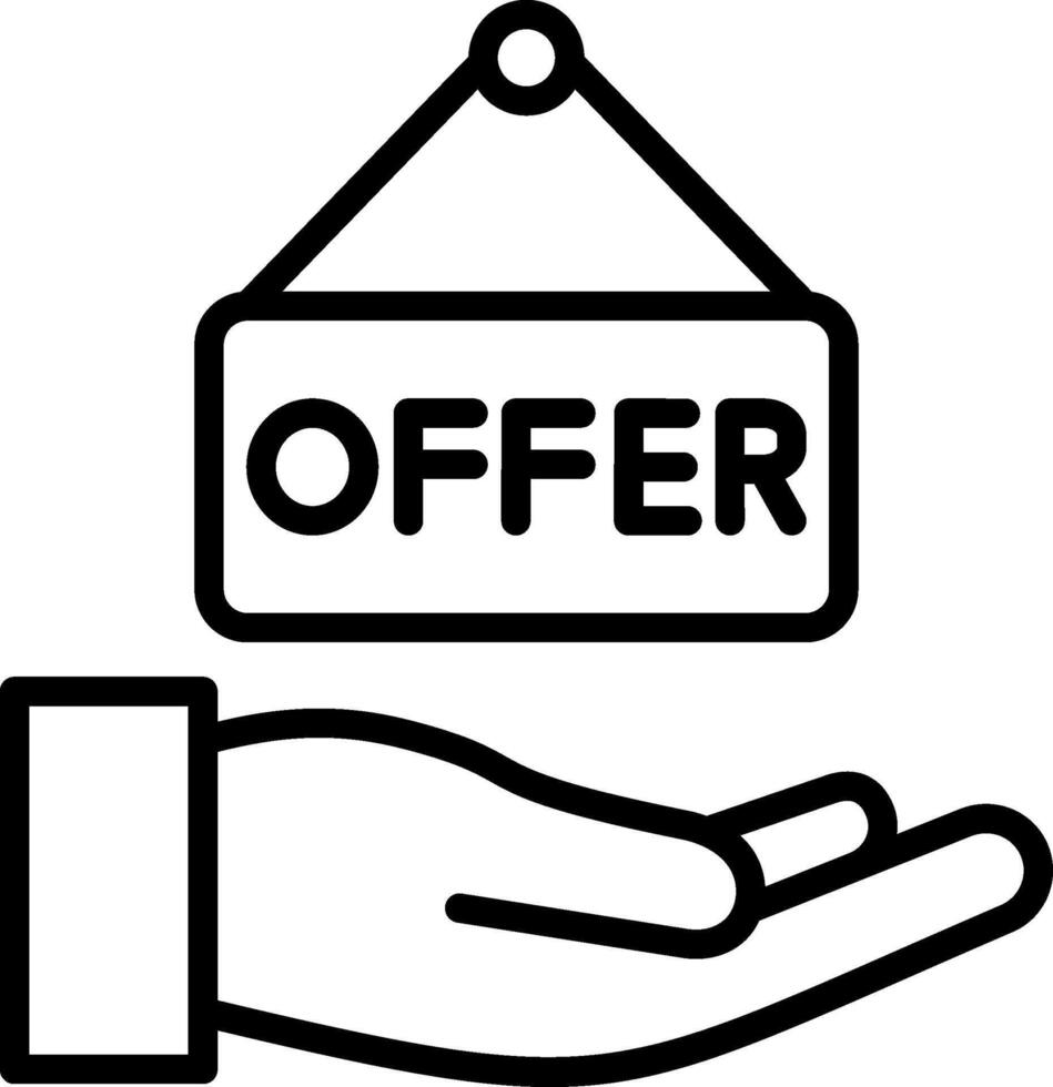 Offer Line Icon Design vector