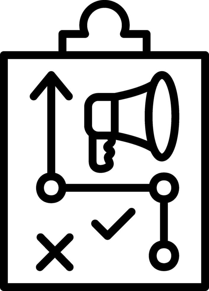 Marketing Strategy Line Icon Design vector