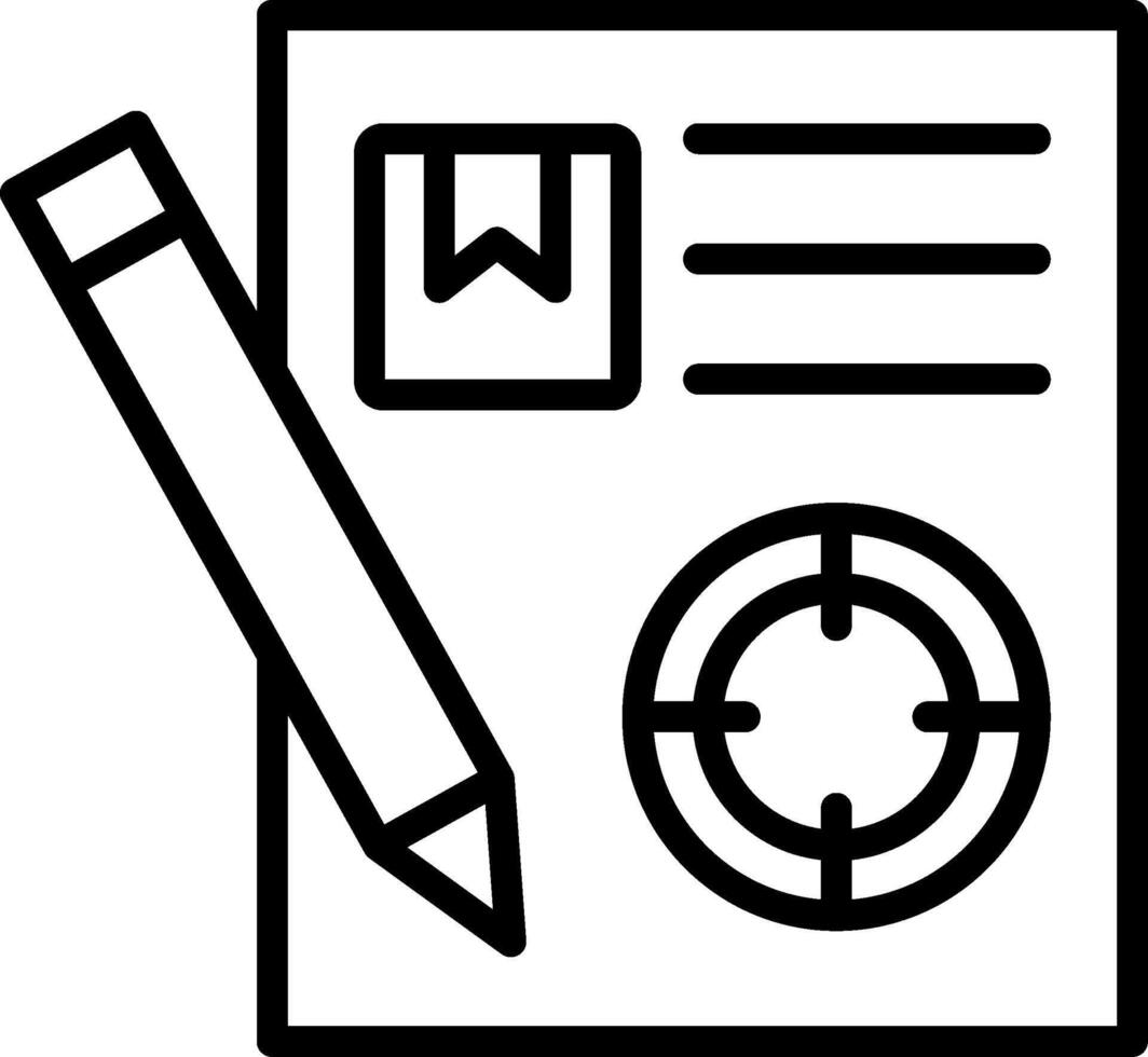 Target Line Icon Design vector