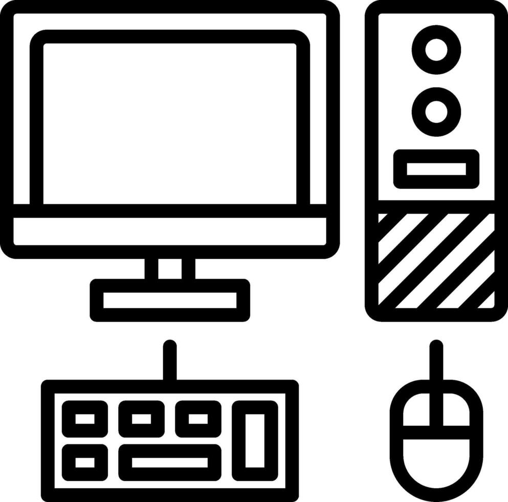 Computer Line Icon Design vector