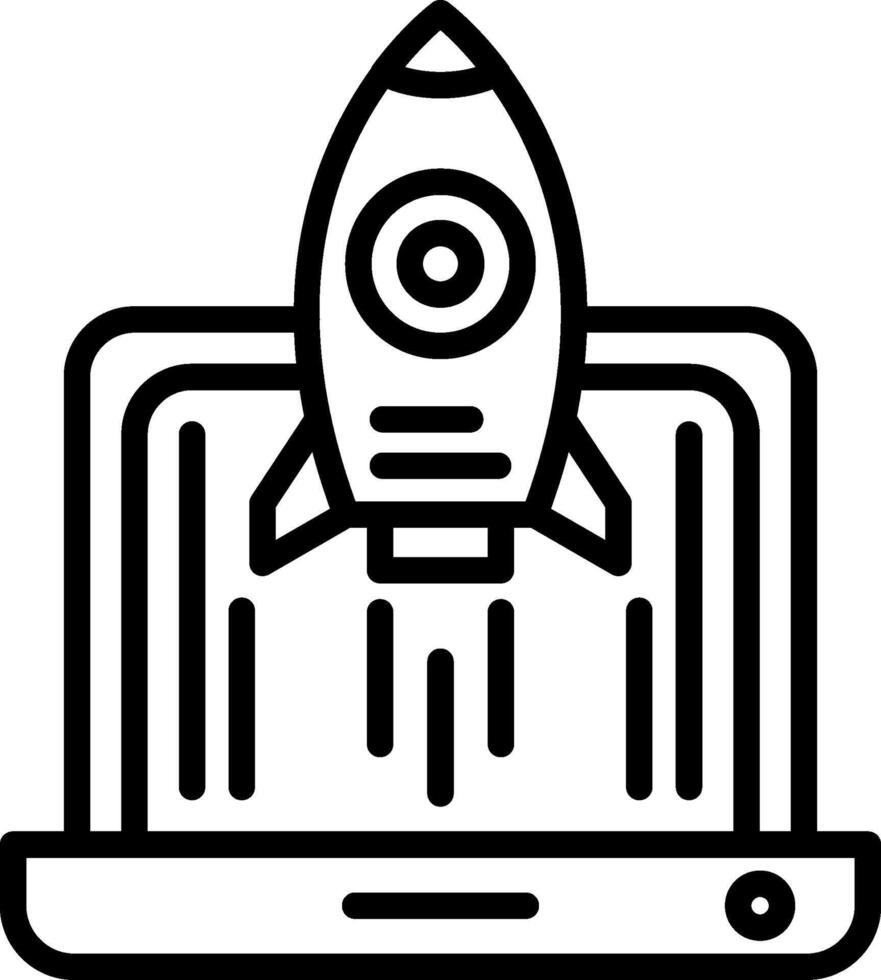 Start Up Line Icon Design vector