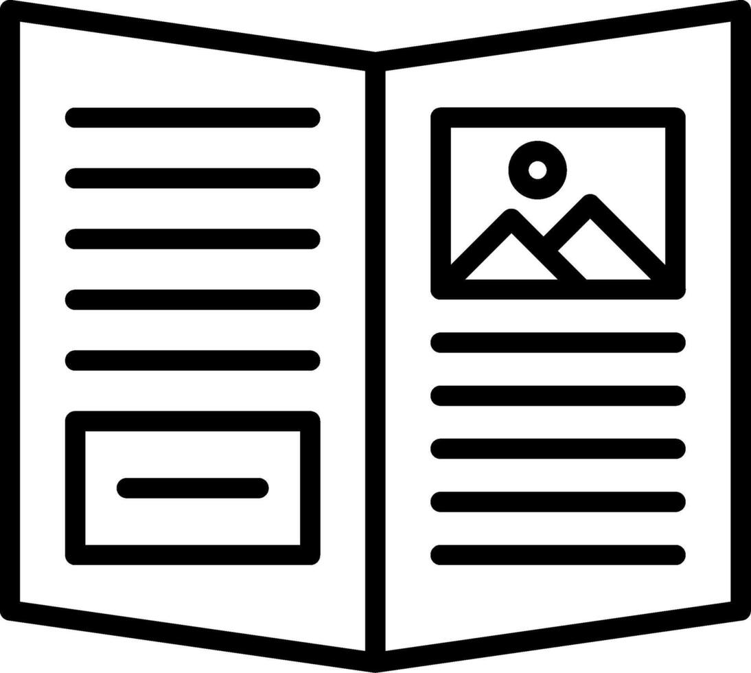 Magazine Line Icon Design vector