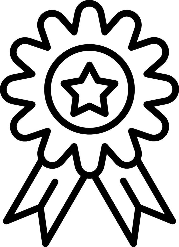 Badge Line Icon Design vector