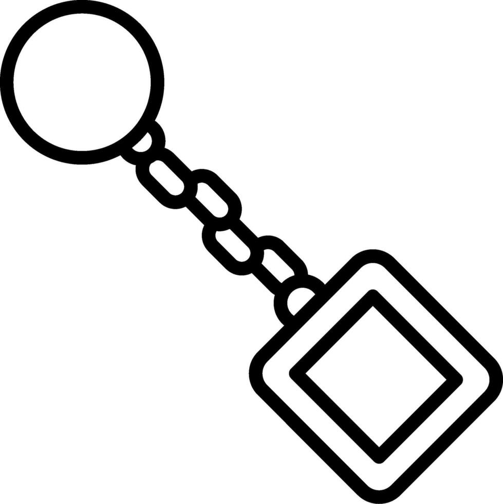 Key Chain Line Icon Design vector