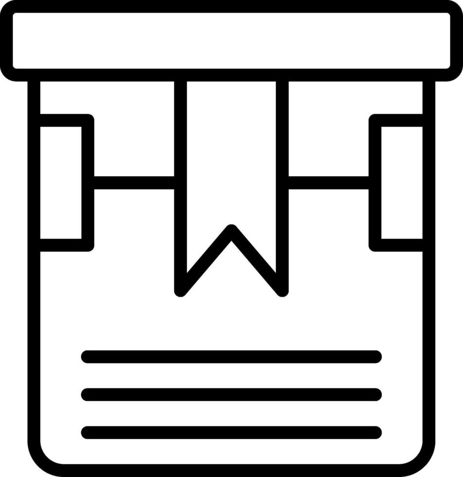 Box Line Icon Design vector