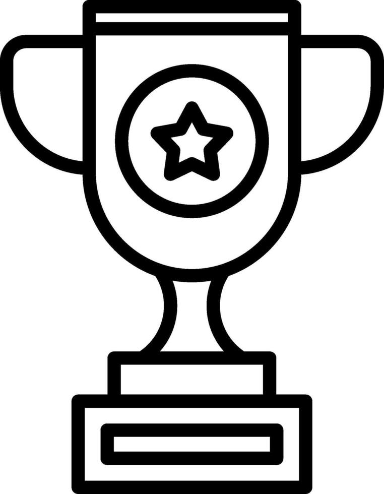 Trophy Line Icon Design vector